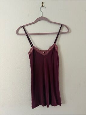 American Eagle Outfitters Plum Lace-Trim Camisole